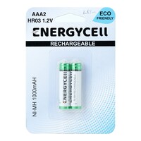 Picture of EnergyCell Rechargeable AAA Battery, 1000 mAH, Set of 2