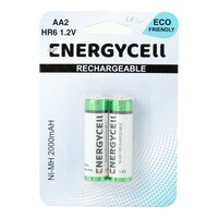 Picture of EnergyCell Rechargeable AA Battery, 2000 mAH, Set of 2