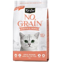 Picture of KitCat No Grain Chicken & Salmon Dry Food for Cats, Orange and White