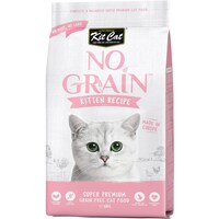Picture of KitCat No Grain Kitten Recipe Dry Food for Cats, Pink and White