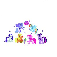 Picture of Organized Home My Little Pony Printed Wall Sticker, Multicolour
