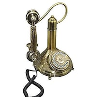 Picture of Organized Home Retro Antique Telephone with Corded Dial , Model C