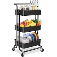 Picture of Organized Home 3-Tier Rolling Utility Organizer Rack