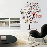 Picture of Photo Tree Wall Decal Family Photo Wall Sticker, Black