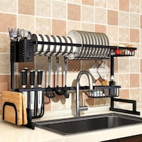 Picture of Organized Home Dish Drying Rack Over The Sink