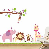 Picture of Happy Childhood Removable Wall Sticker, Joy Animals