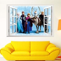 Picture of Removable Wall Sticker 3D Windows Sticker, Frozen