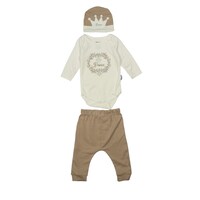 Picture of Safi Modest Baby Boy's Romper with Long Sleeves and Jogger with Cap