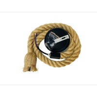 Picture of Ome Hanging Rope Light E27 Holder with Round Base, Brown