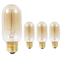 Picture of Juneslife Decorative Edison Filament T45 Light Bulb, 40W, Pack of 4pcs