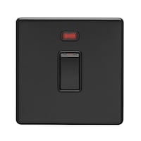 Picture of 1 Gang 1 Way Heater Neon Switch, Black, 45A