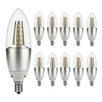 Picture of Mali Sister-A Aluminum LED Candle Bulb Light, White, Pack of 10pcs