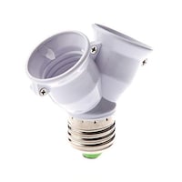 Picture of Beauenty Light Lamp Bulb Adapter Splitter Base Socket, White