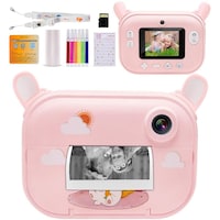 Picture of Wifi Instant Print Camera with 32GB Memory Card,Zero Ink Kids Camera with Print Paper,Selfie Video Digital Camera with HD 1080P 2.4 Inch IPS ScreenRabbit