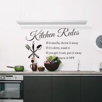 Picture of Kitchen Rules Letters Art Quote Wall Stickers