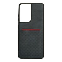 Picture of Protective Phone Case with Card Holder for Samsung S21 Ultra, Blue and Black
