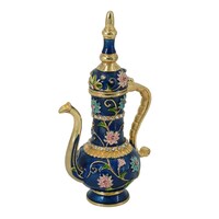 Picture of Altohaf Flower Design Arabic Coffee Pot Showpiece, Blue