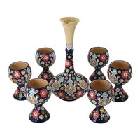 Picture of Ace Carpet Irani Water Pot with Cup Set Home Decor, Multicolor, 6 Pcs