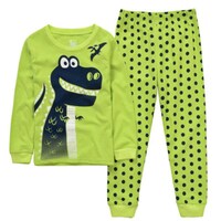 Picture of HWHS Sleepwear Pajamas Outfit Set For Boys, Green & Black
