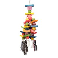 Picture of Grey Parrot Bird Toy with Bell, Multicolour