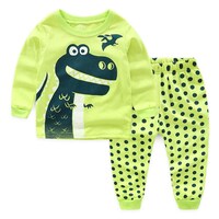 Picture of AQAQ Toddler's Cartoon Print Top and Pajama Outfit Set