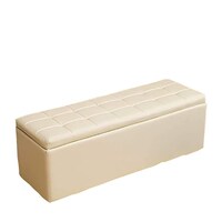 Picture of Goodsworldwide Leather Ottoman Bench, 100 x 40 x 40cm - Beige