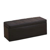 Picture of Goodsworldwide Leather Ottoman Bench, 70 x 30 x 35cm - Black