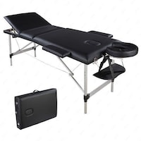 Picture of GYHH Portable Three Fold Massage Bed Dust Protector, Black, 186 x 60cm