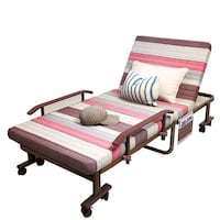 Picture of Metal Glamour Stripes Pattern Folding Bed
