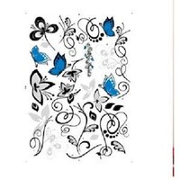 Picture of Zooyoo Removable Wall Sticker, Blue Butterfly Winding Vine