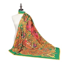 Picture of Al Bait Al Raie Printed Luxury Touch Silk Scarf For Ladies - 130 x 130cm