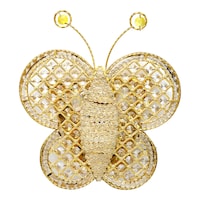 Picture of Diamond Outdoor Wall Light Butterfly Design, 81154-1A - Gold