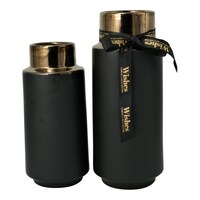 Picture of Wishes Flower Vase, Black, Set of 2