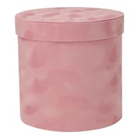 Picture of Wishes Velvet Cylindrical Gift Box with Cover, Pink