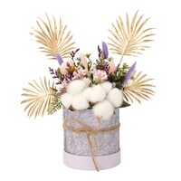 Picture of Wishes Cylindrical Gift Box with Dried Flowers and Ribbon