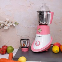Picture of Olsenmark 2-in-1 Mixer Grinder, 600W - Pink and White