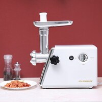 Picture of Olsenmark Meat Grinder with 3 Mincing Plates, 1200W - White