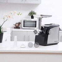 Picture of Olsenmark Meat Grinder with 3 Mincing Plates, 1800W - Black and Silver