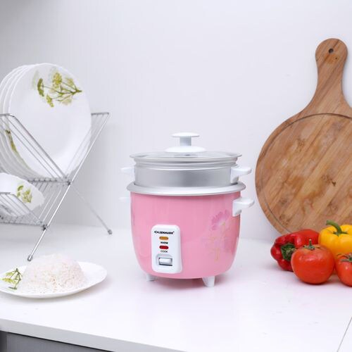 Shop Olsenmark 3 In 1 Rice Cooker with Tempered Glass Lid, 0.6L - Pink ...