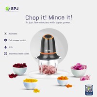 Picture of SPJ Stainless Steel Double Knives Chopper, 1.2L Bowl