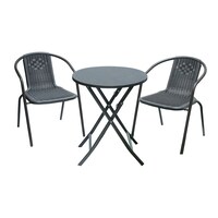 Picture of Swin Round Table With 2 Chairs, SL-2832B - Chocolate