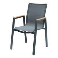 Picture of Swin Aluminium Frame Chair, SL-20 - Grey & Brown