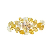Picture of East Lady Floral Design Wall Clock, 98x45cm - Gold