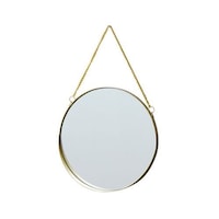Picture of East Lady Round Wall Hanging Mirror, 30.5x45.5cm - Gold and Clear