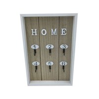 Picture of East Lady Wooden Key Holder, 20x30cm - Brown and White