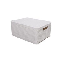 Picture of East Lady Foldable Plastic Storage Box, 43.8 x 33 x 20cm - White