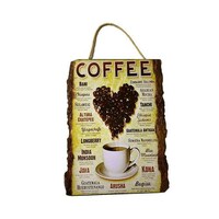 Picture of East Lady Coffee Themed Wall Hanging Sign Board, 40x30cm - Multicolour