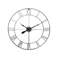 Picture of East Lady Retro Roman Number Round Wall Clock, 70cm - Silver