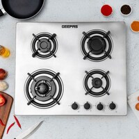 Picture of Geepas Stainless Steel, 2-In-1 Built-In Gas Hob, GGC31026
