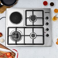 Picture of Geepas Stainless Steel Built-In Gas and Electric Hot Plate Hob, GGC31034